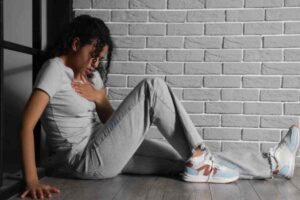donna con attacco di panico